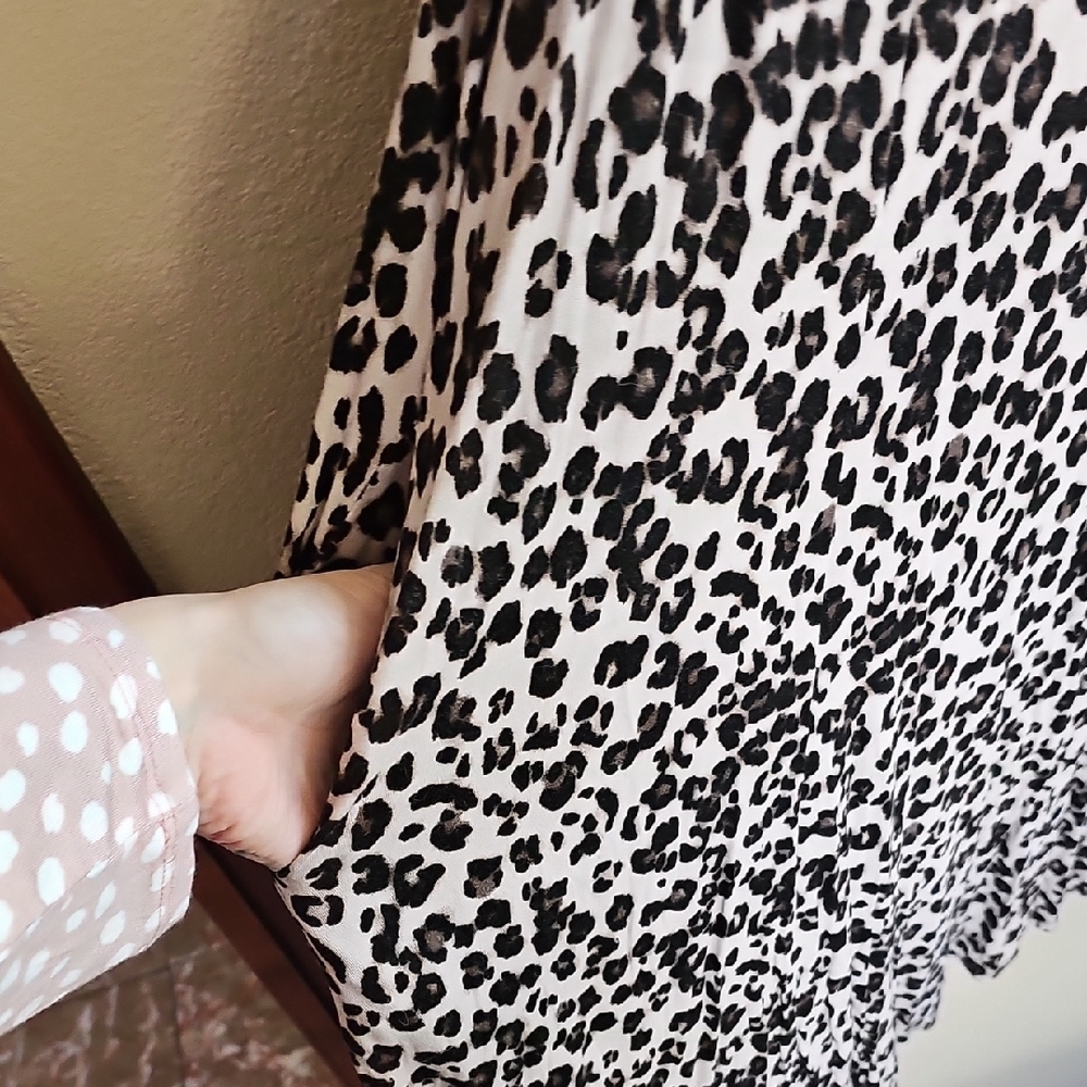 Torrid Cream and Black Animal Print Midi Dress - Picture 5 of 5